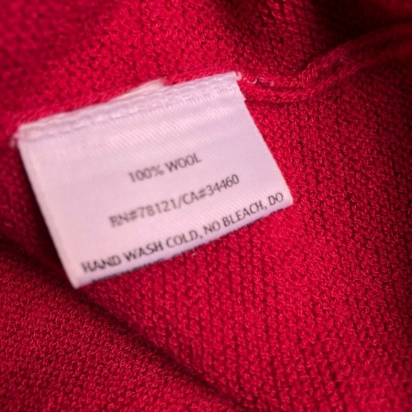 EILEEN FISHER Women’s Sleeveless 100% Wool Top in Red Size M - Picture 6 of 9